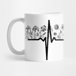 heart beat-flowers Mug